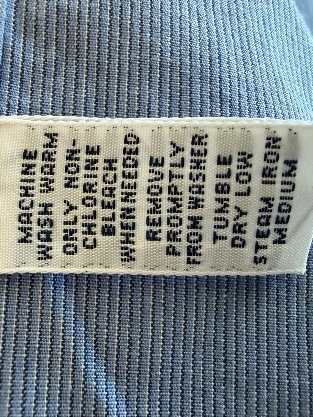 Vintage Polo by Ralph Lauren Men's Andrew 100% Cotton Shirt - Light Blue Stripe